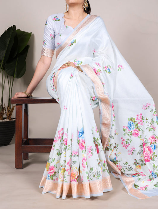 Product Image - Designer Tussar Silk Saree Collection with Viscose Border