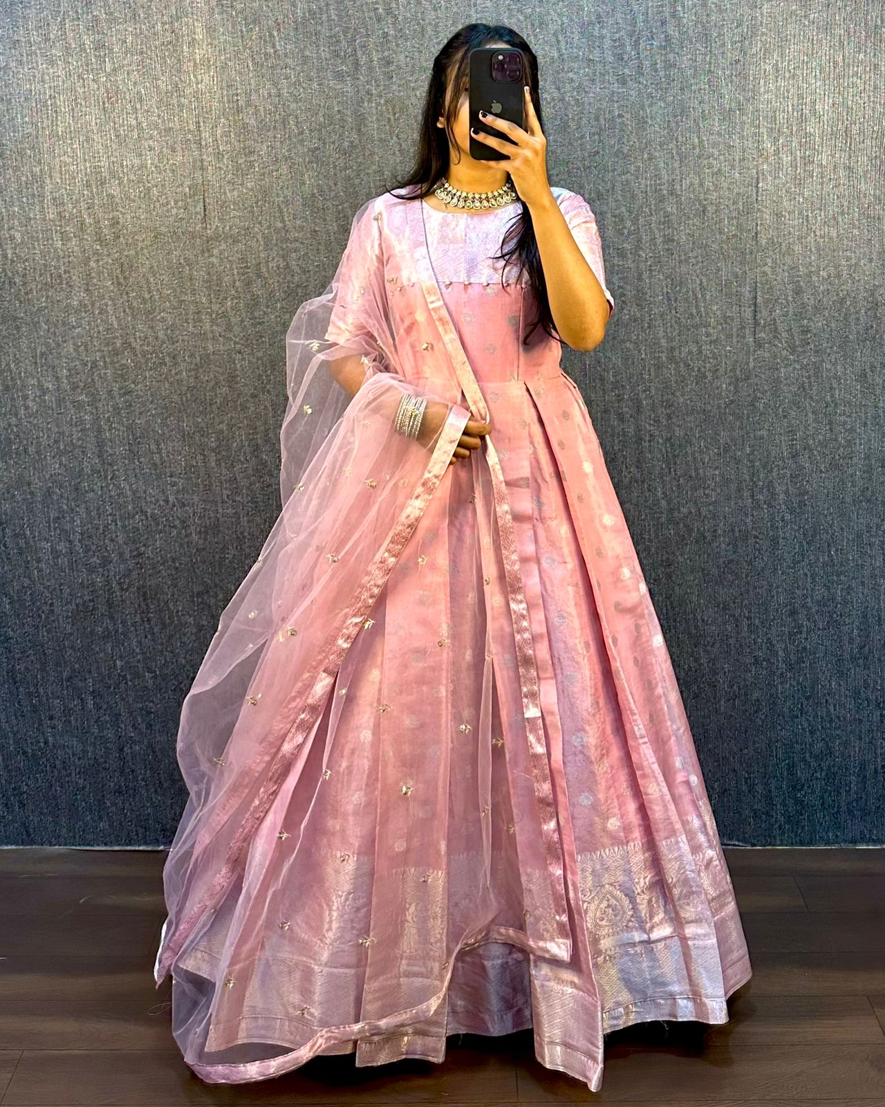 Product Image - Exclusive Designer Georgette Gown - Perfect for Festive and Wedding Wear