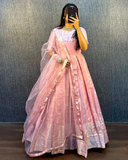 Product Image - Exclusive Designer Georgette Gown - Perfect for Festive and Wedding Wear