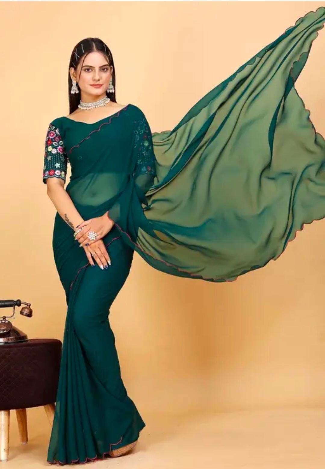 Product Image - Fancy georgette saree