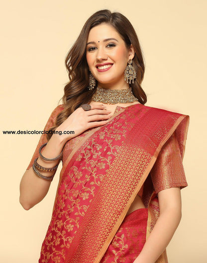 Red Banarasi Silk Saree