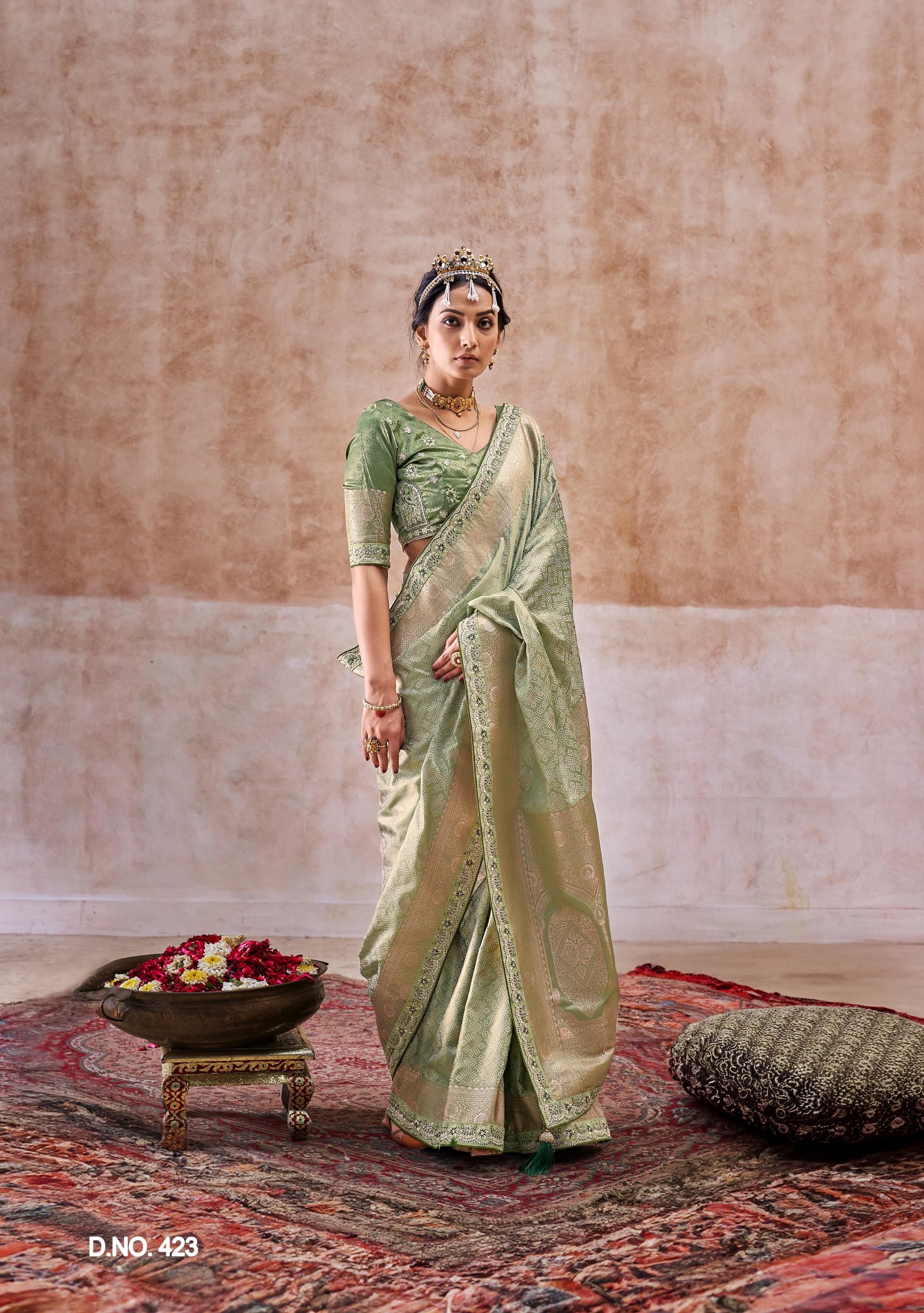 Product Image - Premium Designer Georgette Saree with Heavy Embroidery and Sequins - Festive Wear