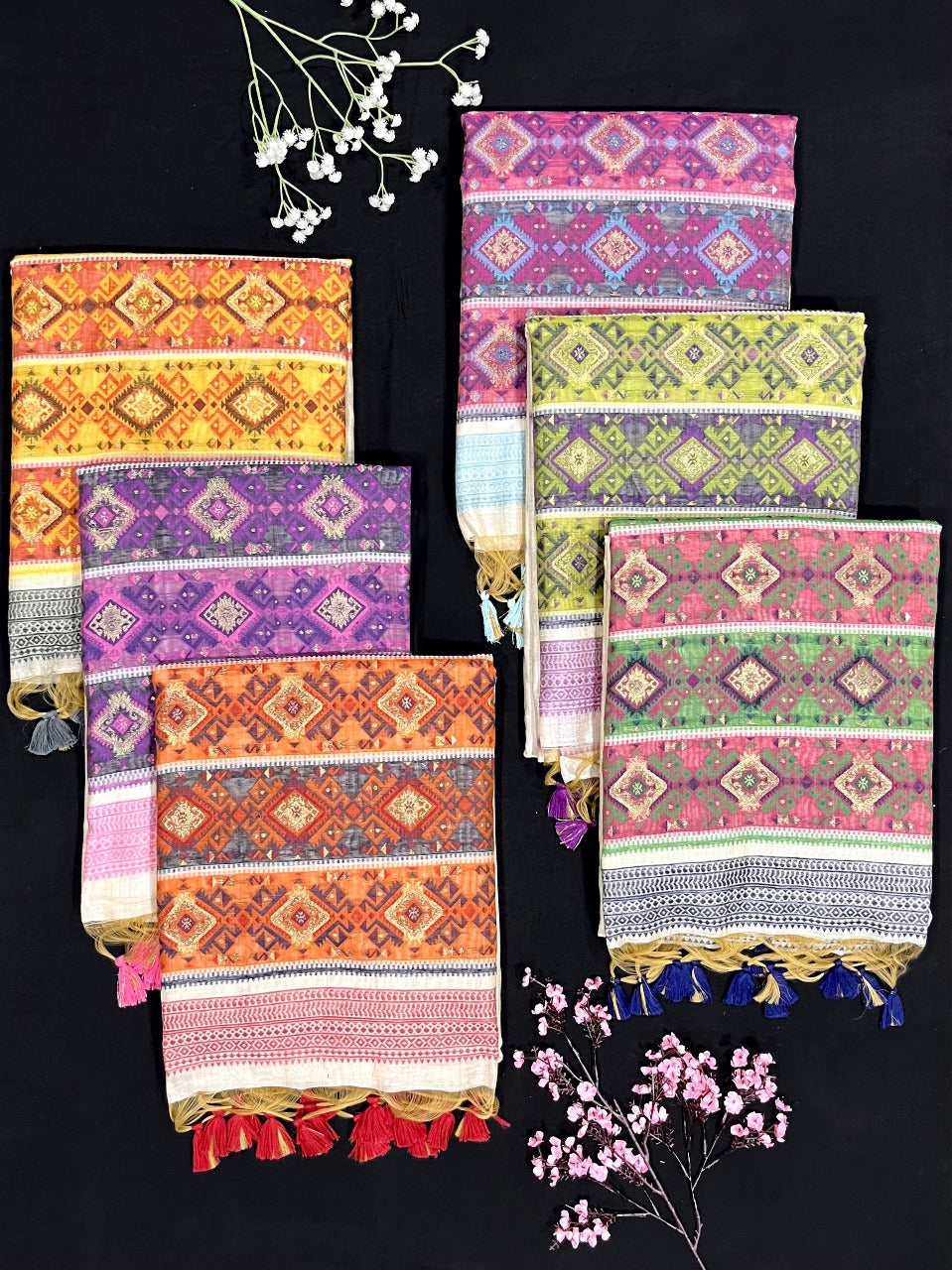 Product Image - Designer Muga Silk Saree with Contrast Weaving Border – Festive Wear