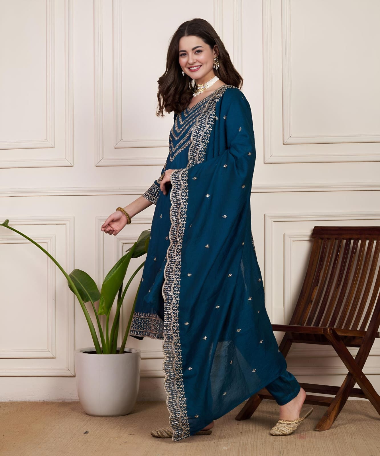 Product Image - Designer Chanderi Silk Suit