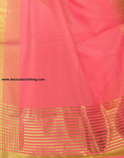 Peach Cotton Silk Saree | 807S2