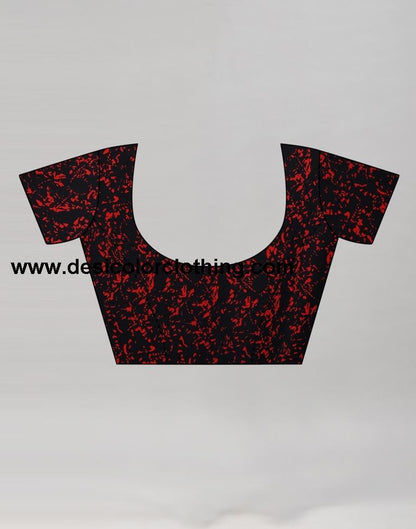 Black Coloured Georgette Printed Casual saree