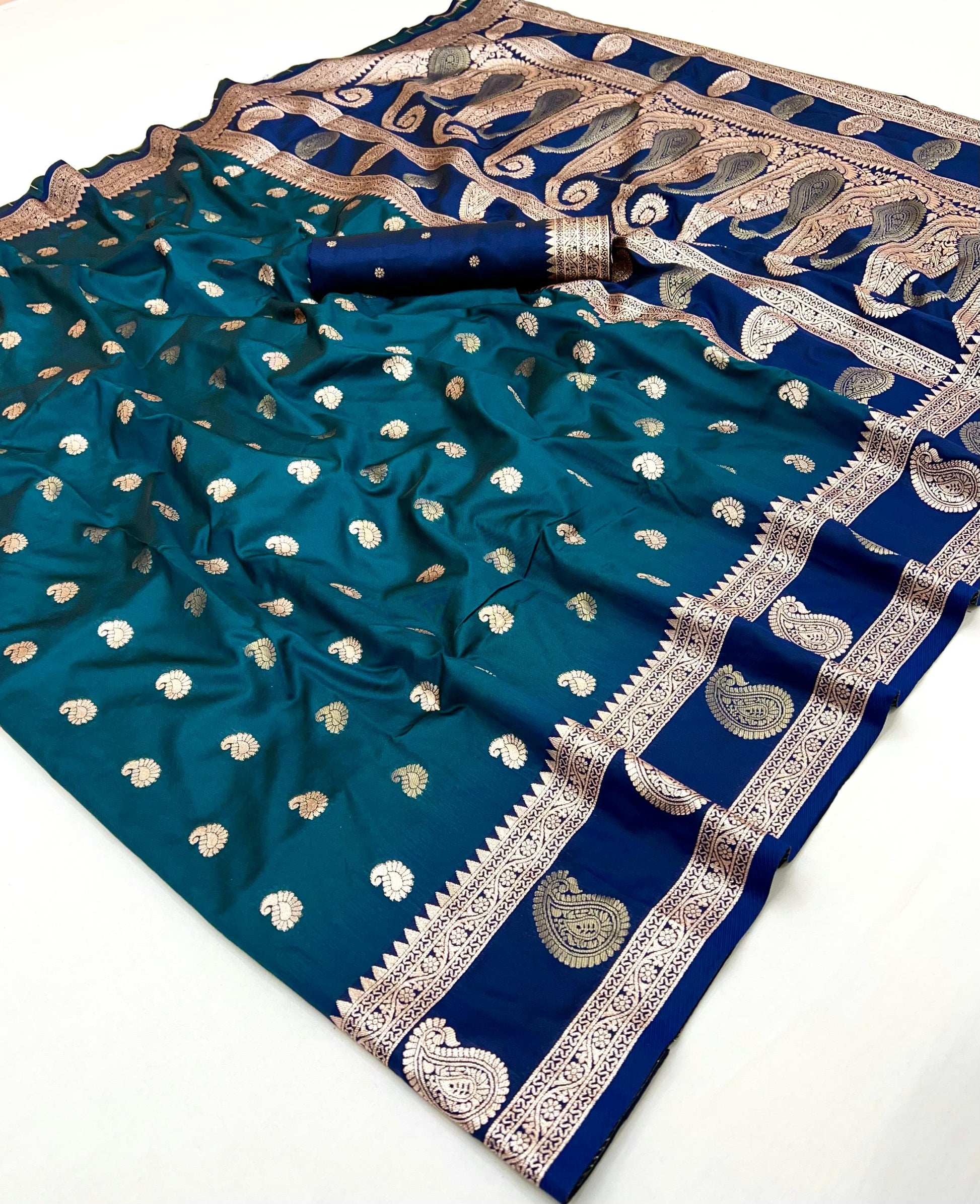 Product Image - Designer Banarasi Silk Saree with Zari Weaving