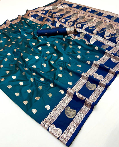 Product Image - Designer Banarasi Silk Saree with Zari Weaving