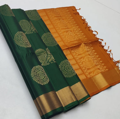 Product Image - Designer Pure Soft Silk Saree with Handloom Craftsmanship