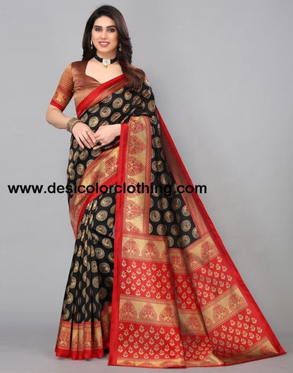 Black Banarasi Silk Saree