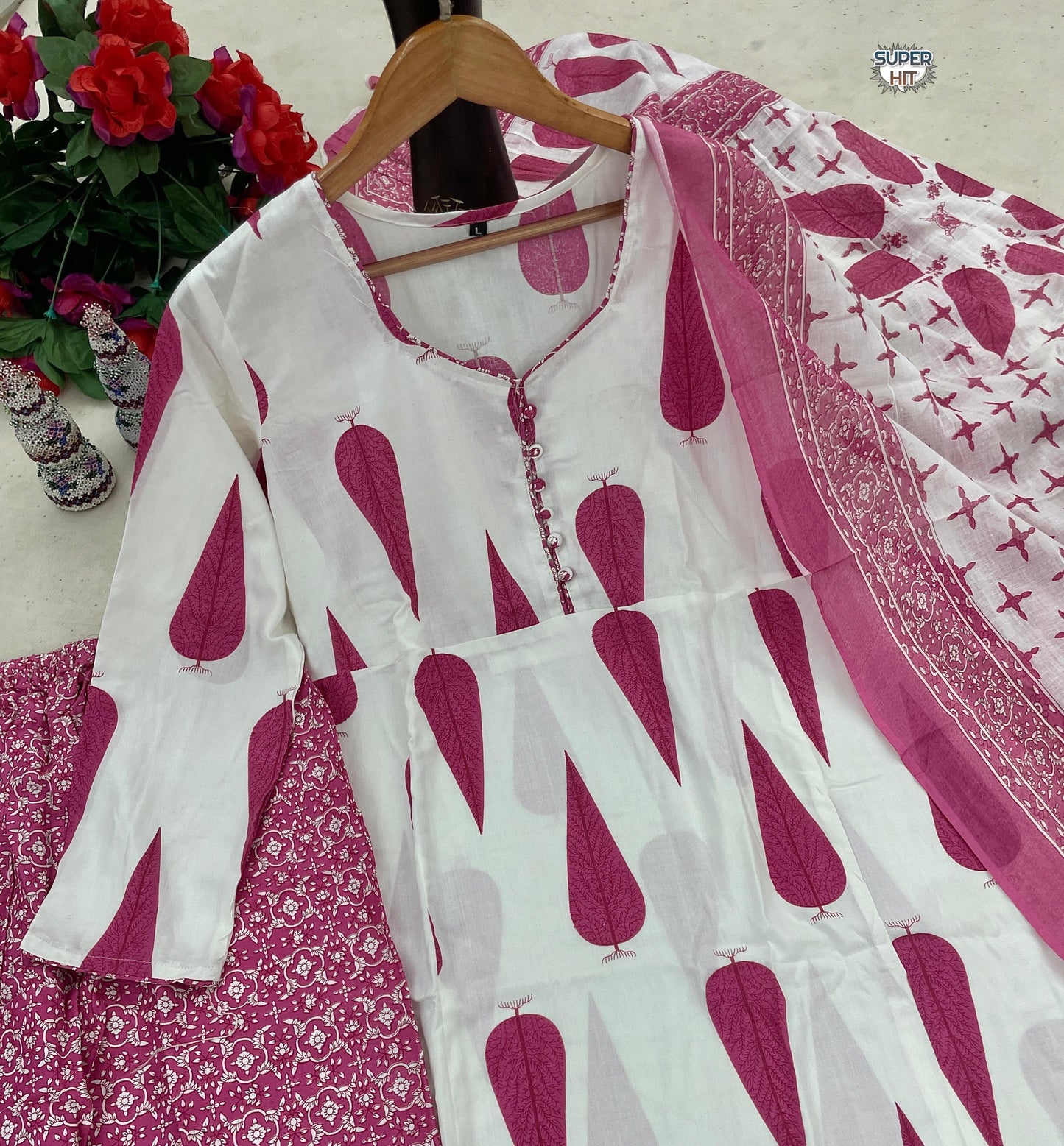 Product Image - Exclusive Rayon Cotton Suit Set with Dupatta