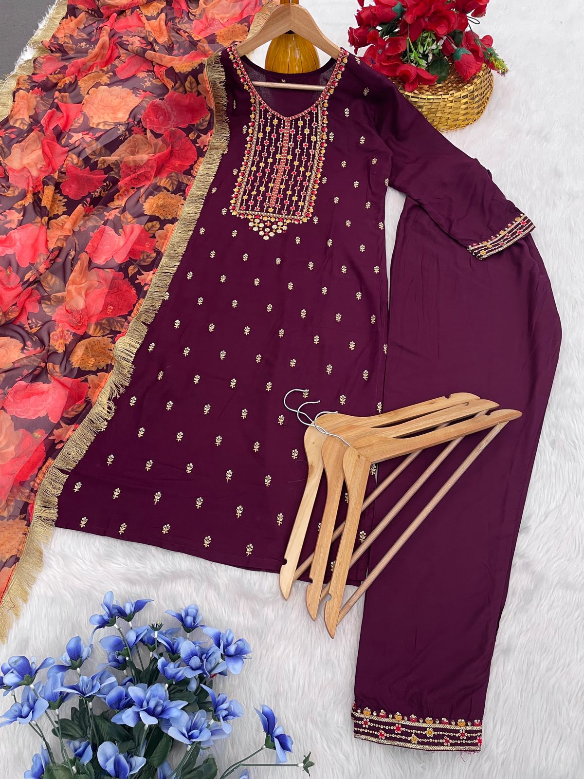 Product Image - Designer Georgette Saree for Festive Occasions - Morni Creation