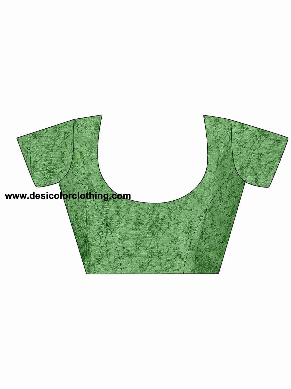 Green Chiffon Printed Saree
