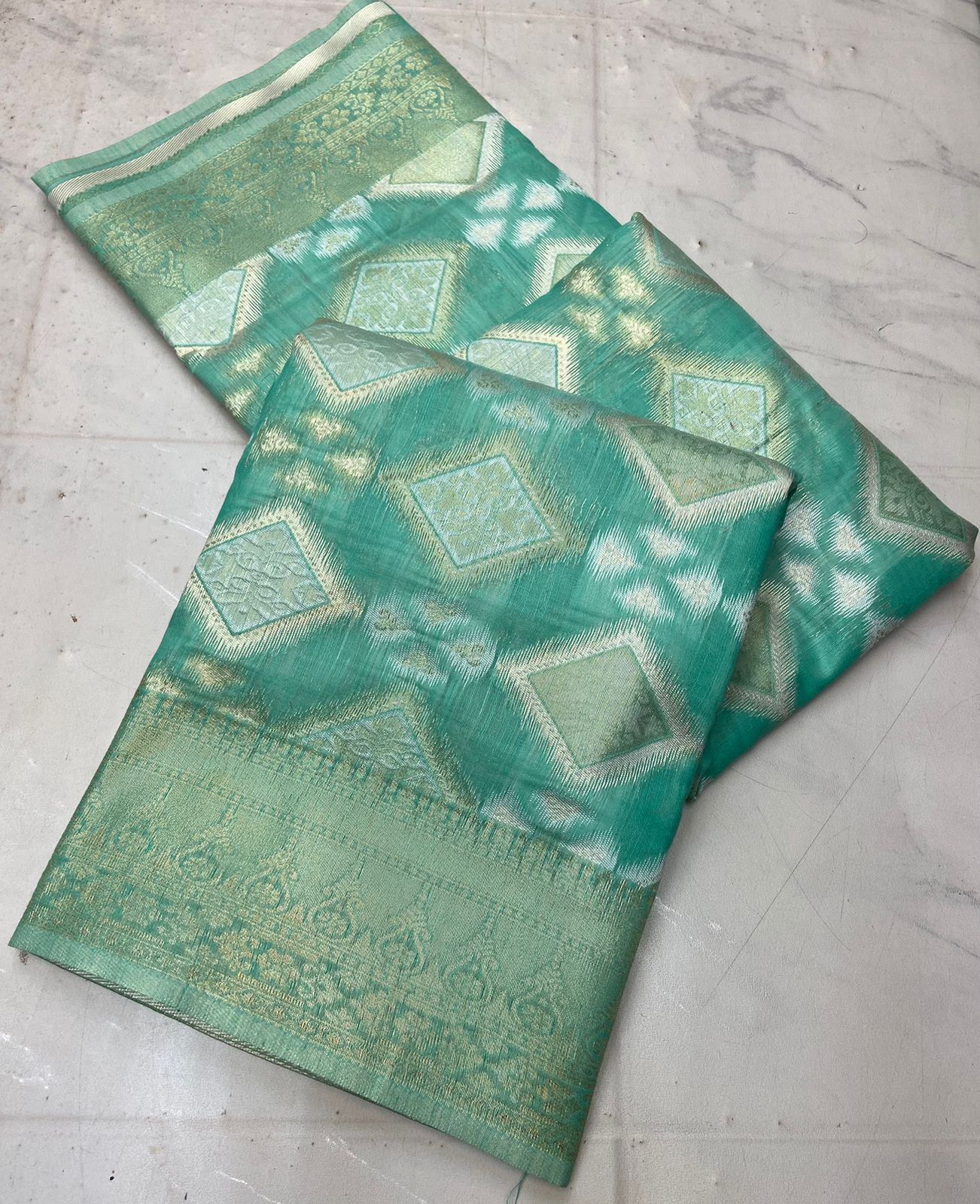 Product Image - Designer Pure Cotton Saree with Heavy Weaving Work – Ethnic & Festive Wear