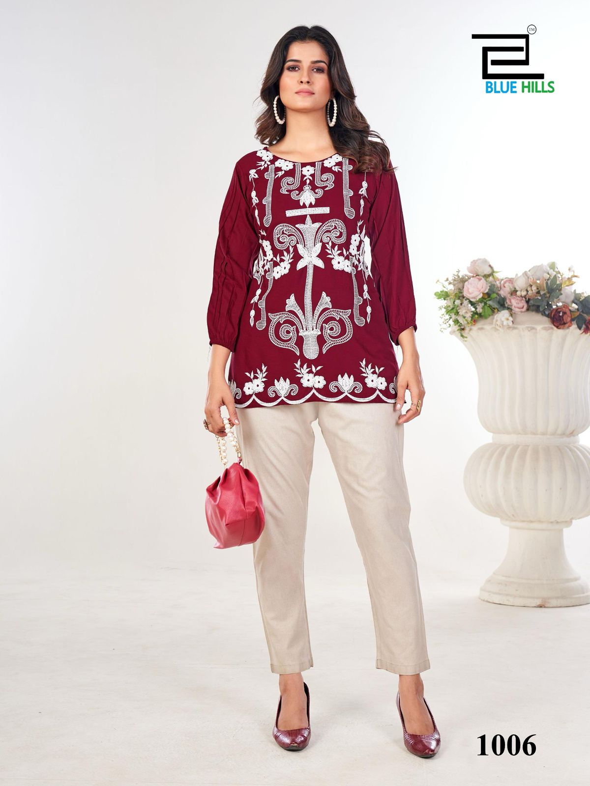 Product Image - Blue Hills Presents RABBIT Embroidered Kurti