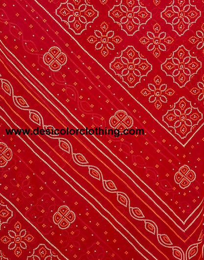 Red Georgette Embroidery Saree