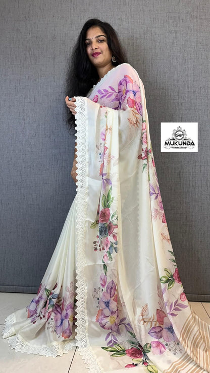 Product Image - Exquisite Designer Saree with Prizam Print and Dual Sequence Embroidery