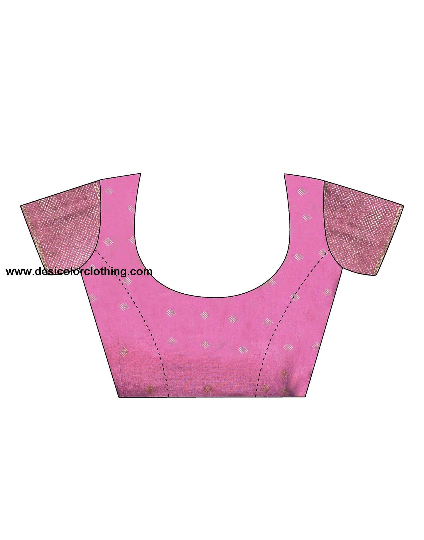 Pink Printed Silk Saree