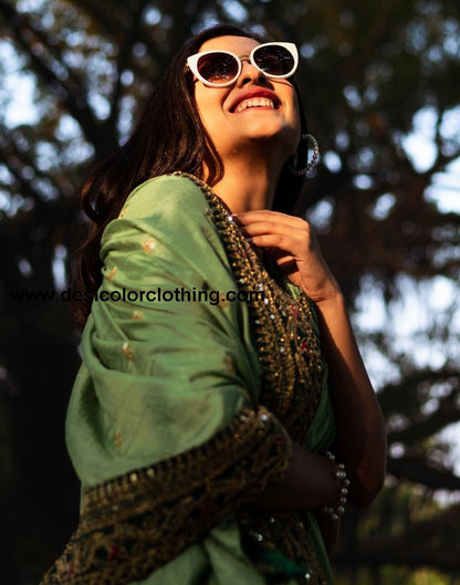 Pista Green Silk Saree | 2244S182