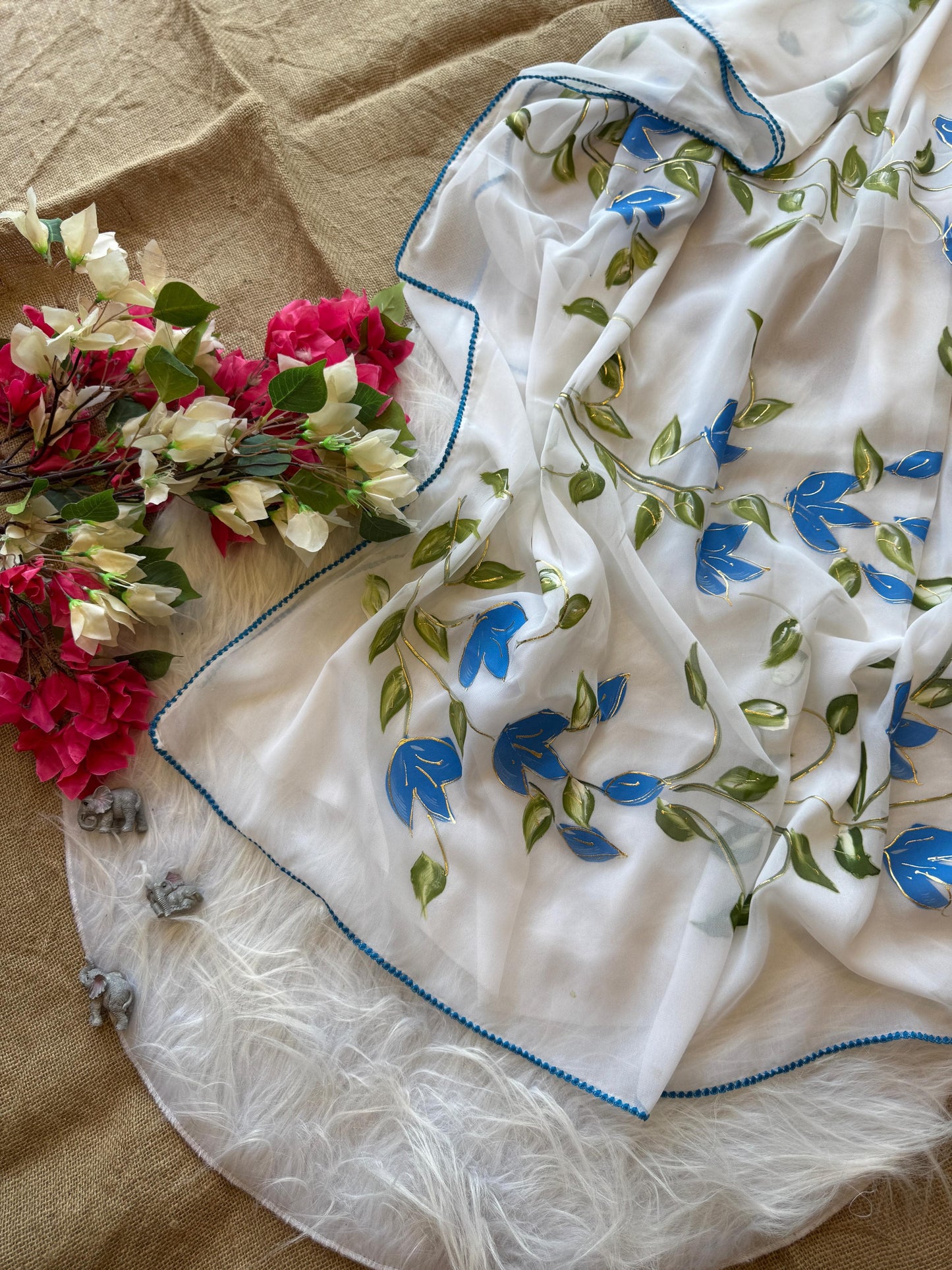Product Image - Elegant Designer Georgette Saree