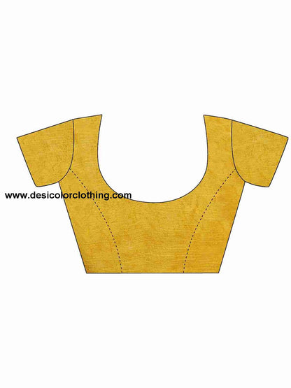Yellow Chiffon Printed Saree