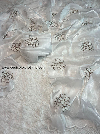 Pure Glass Jimmy Chu Chiffon Saree Collection*