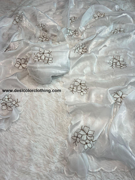 Pure Glass Jimmy Chu Chiffon Saree Collection*