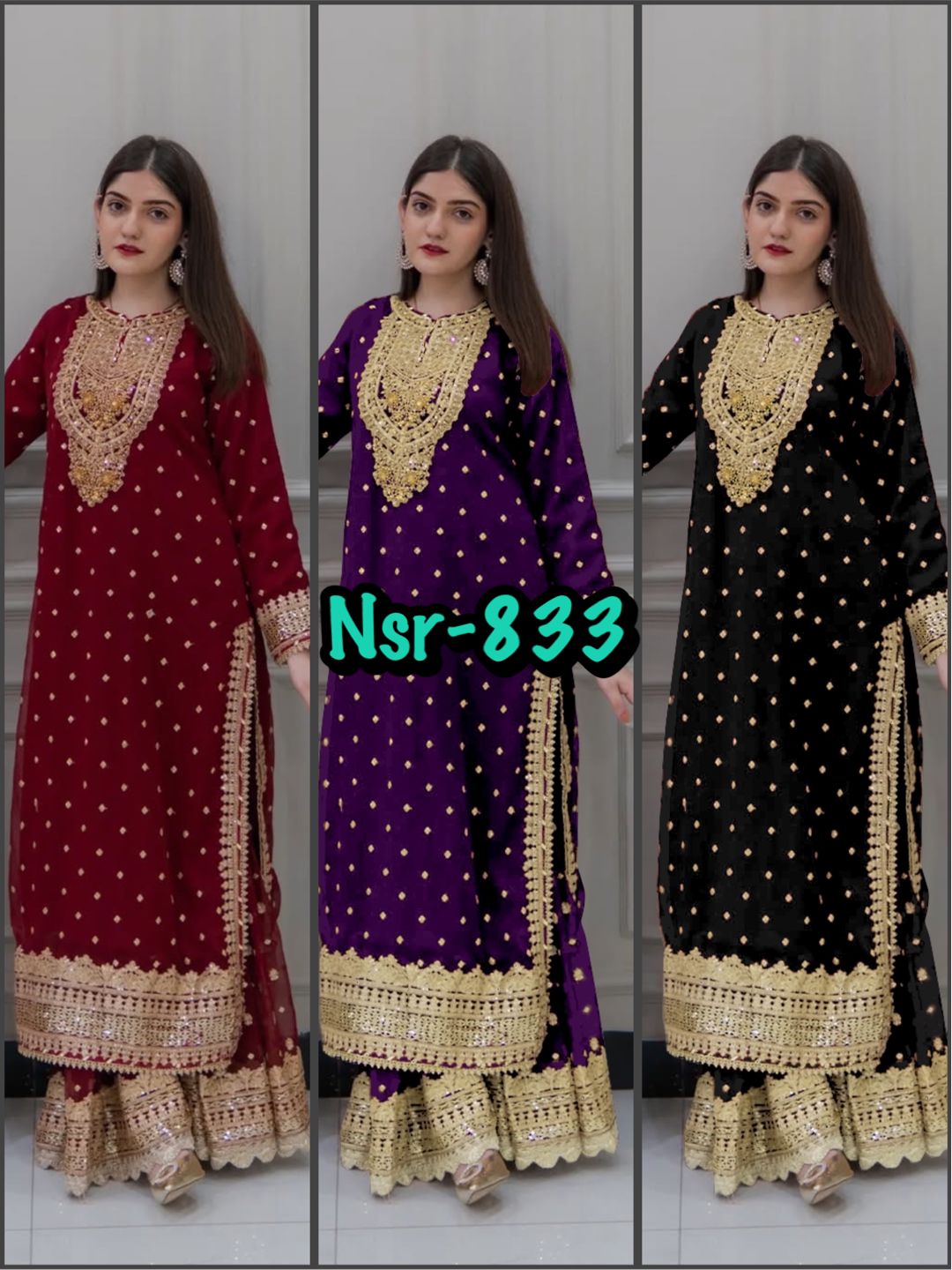 Product Image - Designer Georgette Festive Wedding Saree with Embroidery
