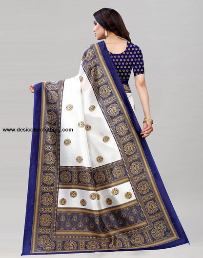 White Silk Saree | 2019S118