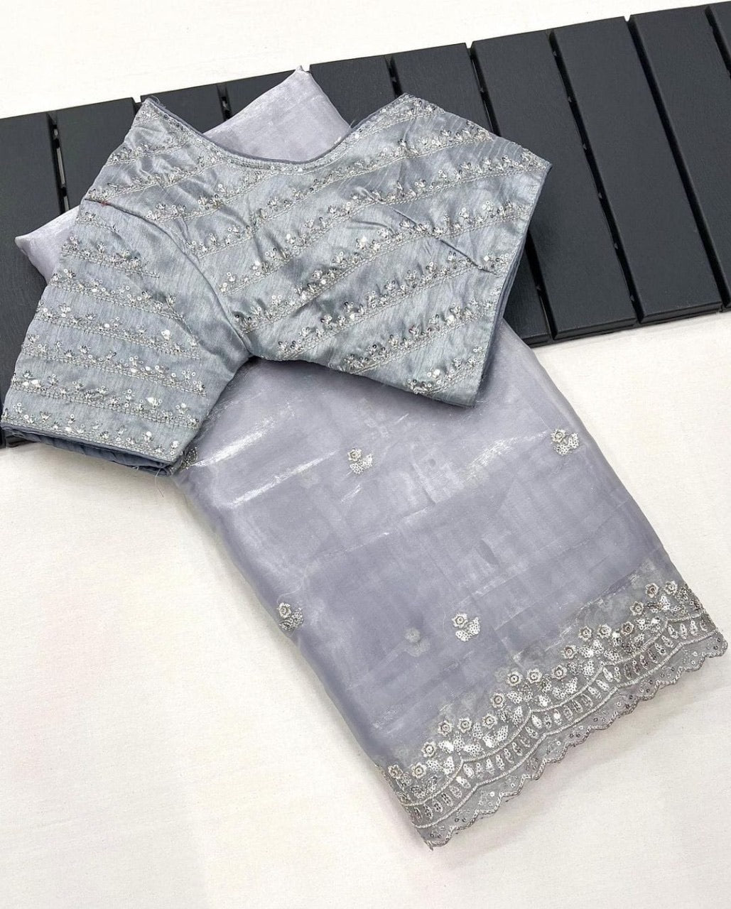 Product Image - Shop designer fully stitched sarees in Canada at DesiColorClothin - 1
