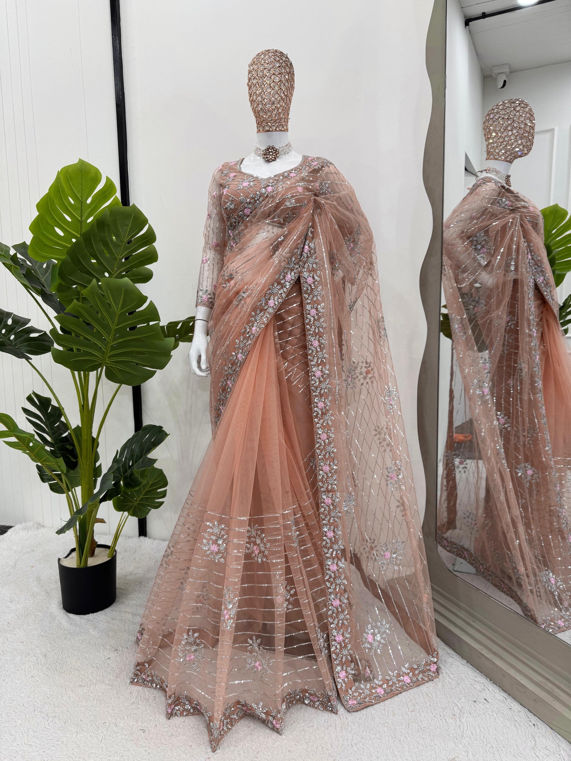 Product Image - Exquisite Designer Saree with Intricate Thred & Sequence Work