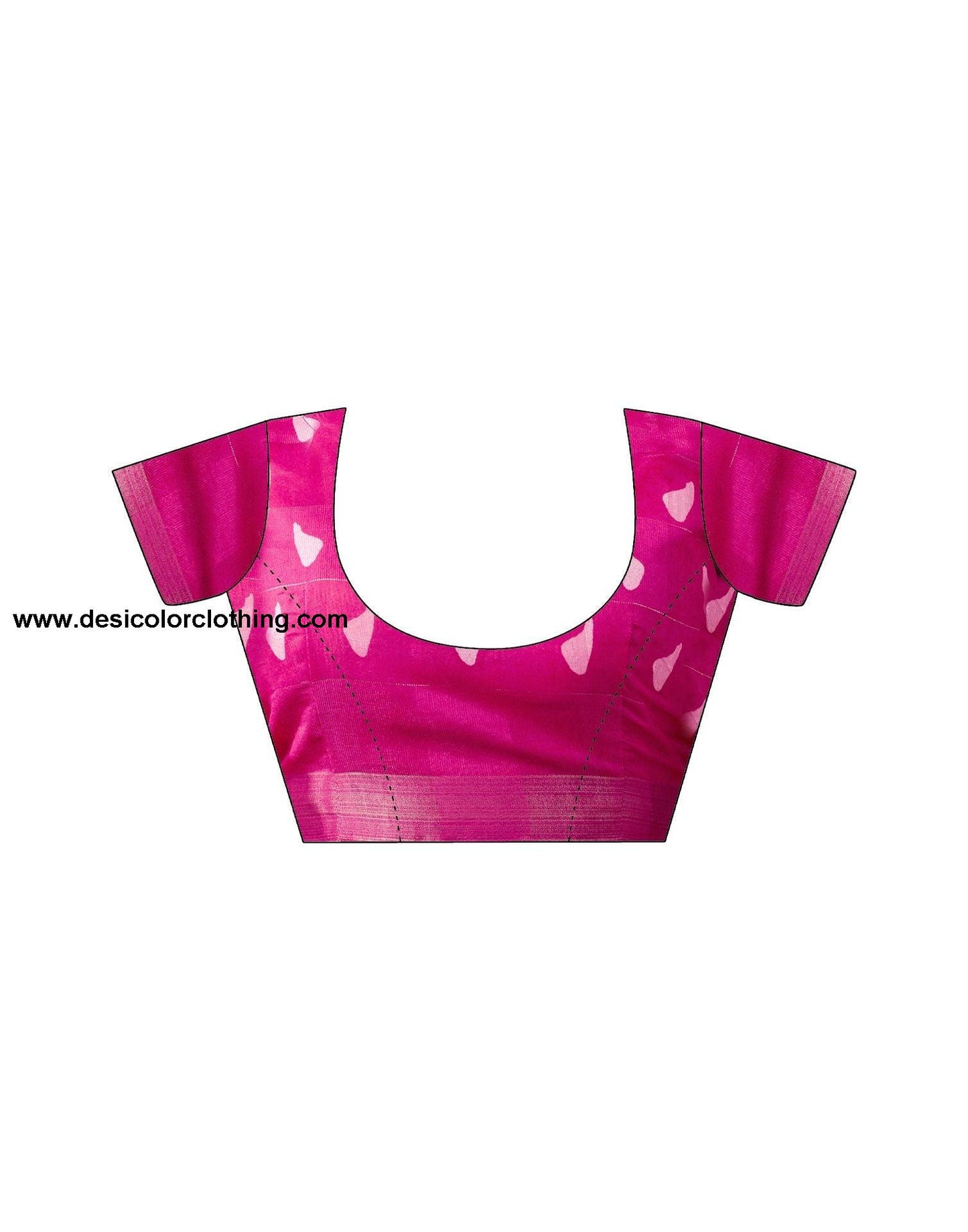 Pink Printed Cotton Saree
