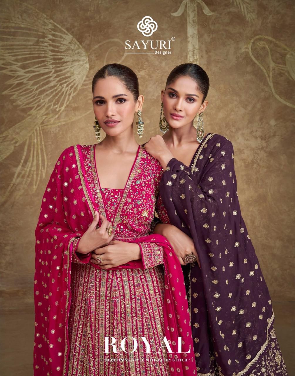 Product Image - Sayuri Designer Royal Collection - Elegant Georgette Embroidered Sarees