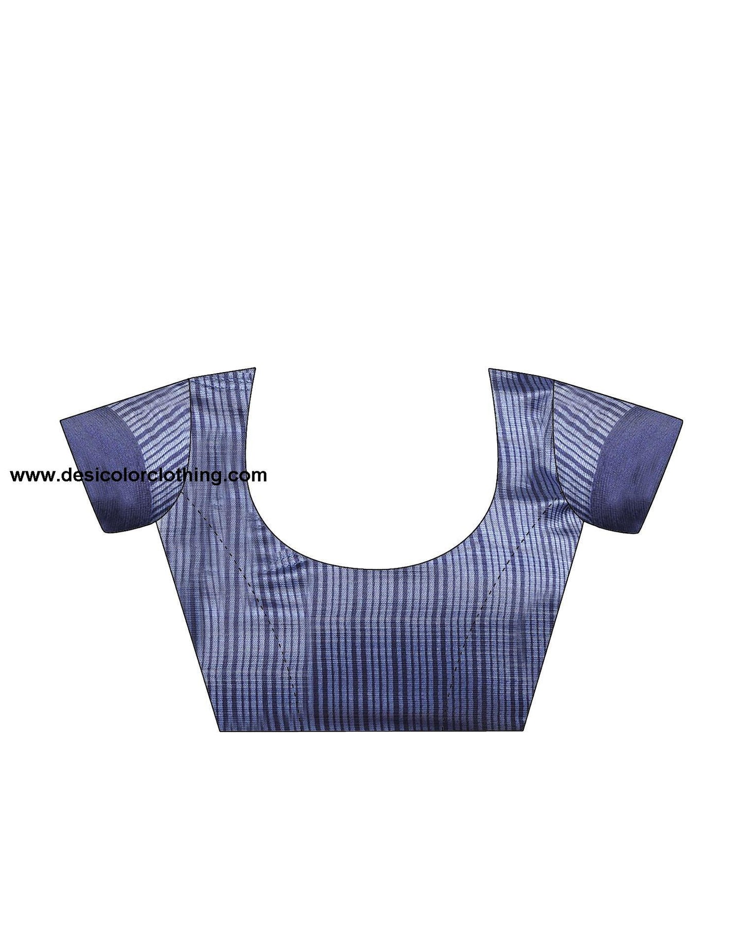 Royal Blue Floral Silk Saree