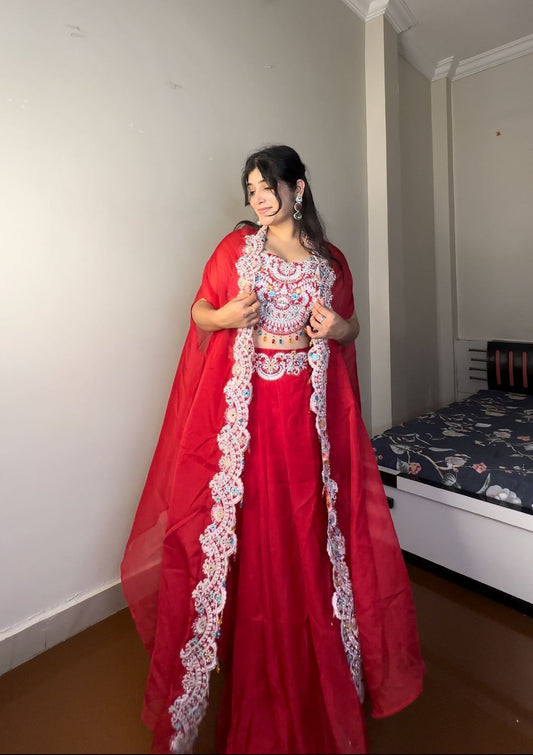 Product Image - Elegant Indo-Western Draped Dhoti Set