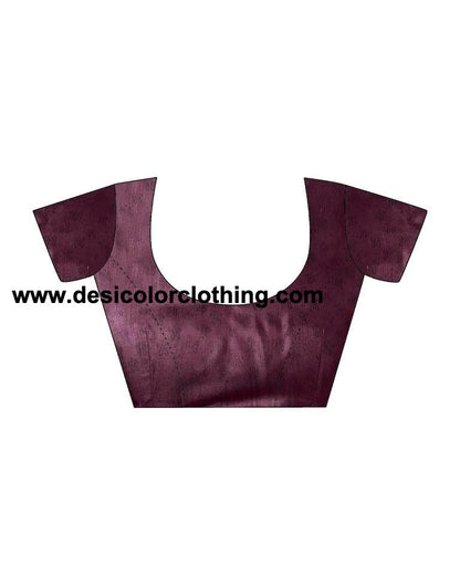 Dark Purple Silk Printed Sarees