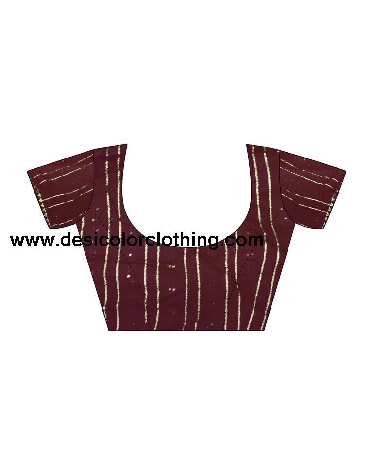 Peach Chanderi Printed Ready To Wear