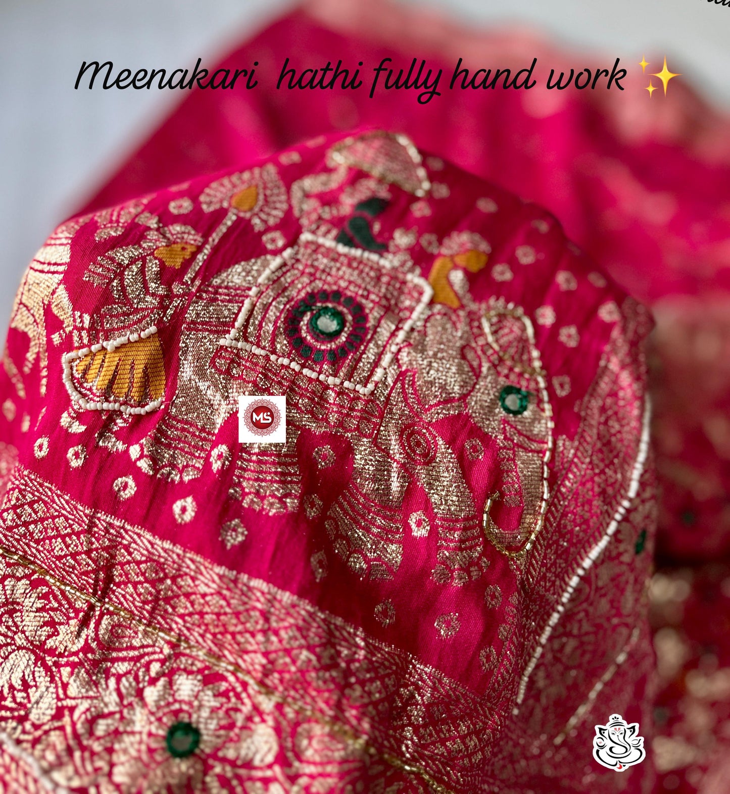 Product Image - Designer Dola Silk Saree with Handwork - Premium Ethnic Wear