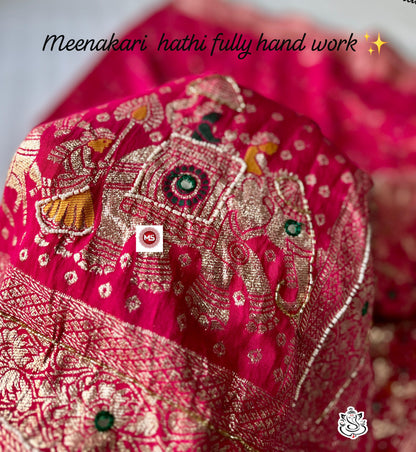 Product Image - Designer Dola Silk Saree with Handwork - Premium Ethnic Wear
