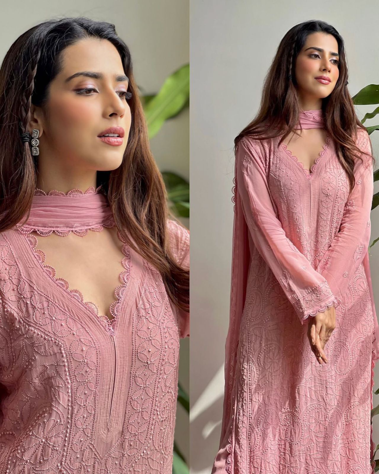 Product Image - Chikankari Embroidered Georgette Suit Set