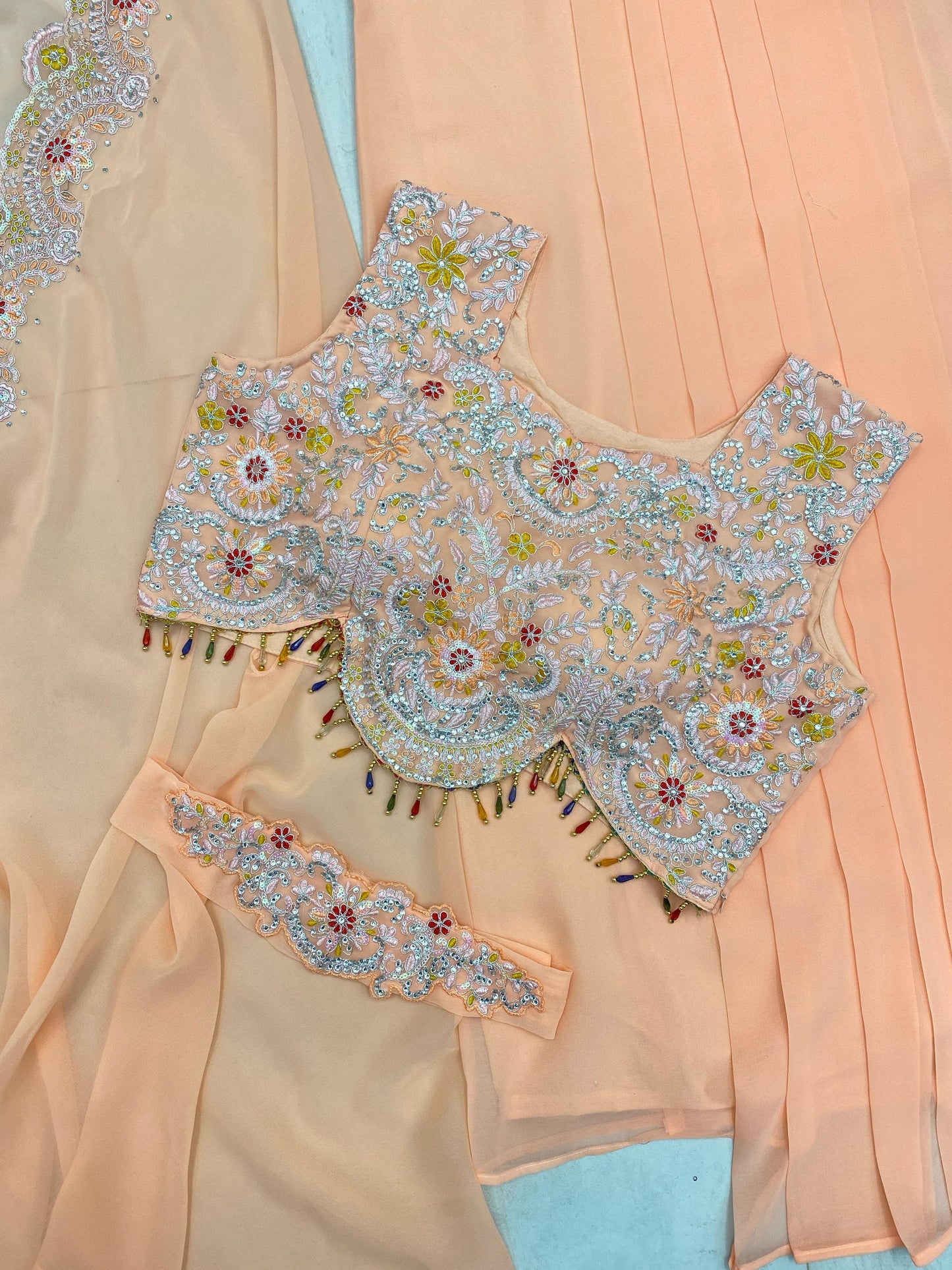 Product Image - Elegant Indo-Western Draped Dhoti Set