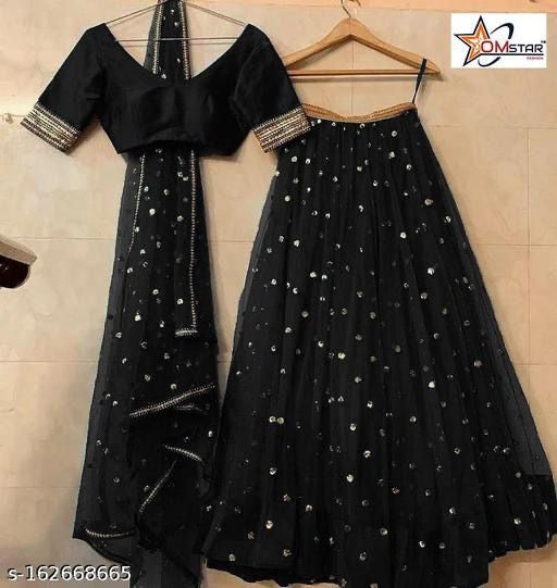 Product Image - Elegant Black Fully Stitched Lehenga - Perfect for Special Occasions - 1