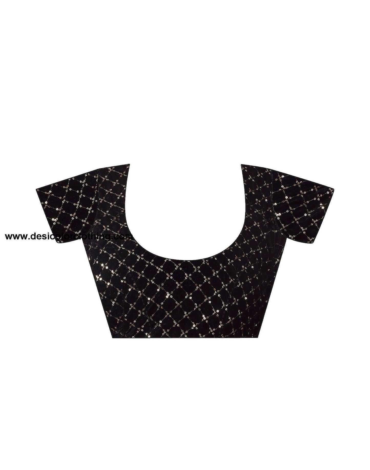 Black Georgette Plain Saree