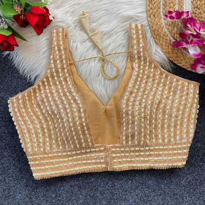 Handcrafted Pure Silk Blouse for Ethnic Wear