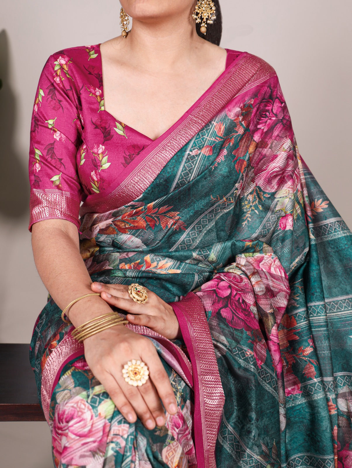 Product Image - Designer Tussar Silk Saree Collection with Viscose Border