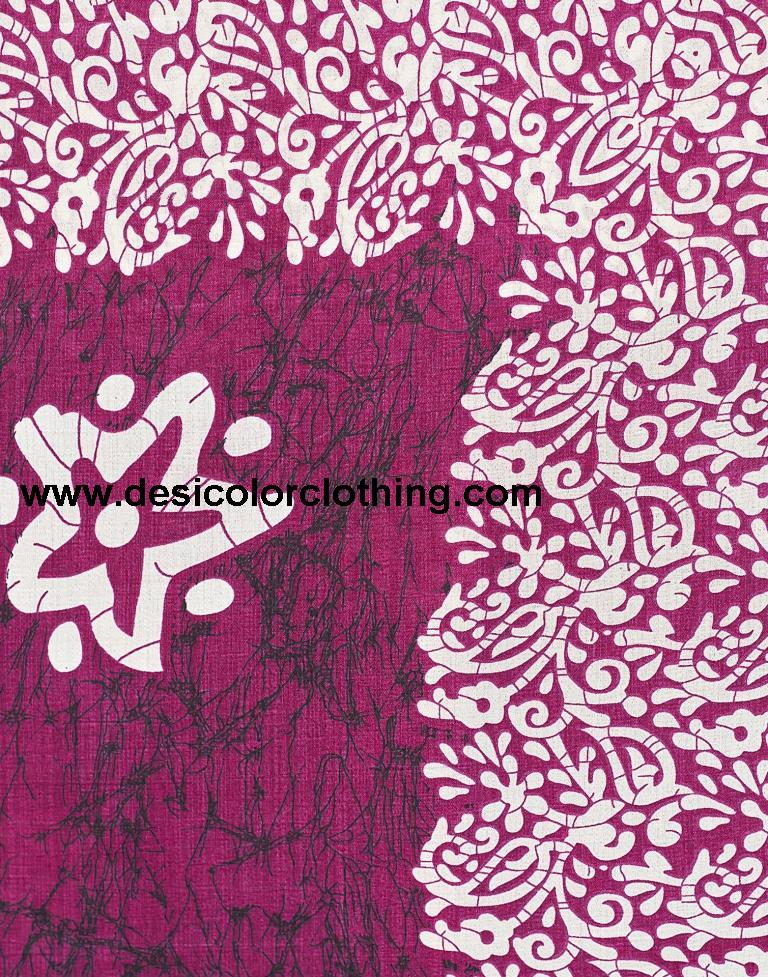 Dark Purple Silk Printed Saree
