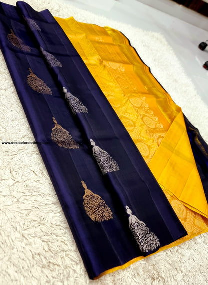Kanchipuram Handwoven High Quality Lite Weight Soft Silk Sarees