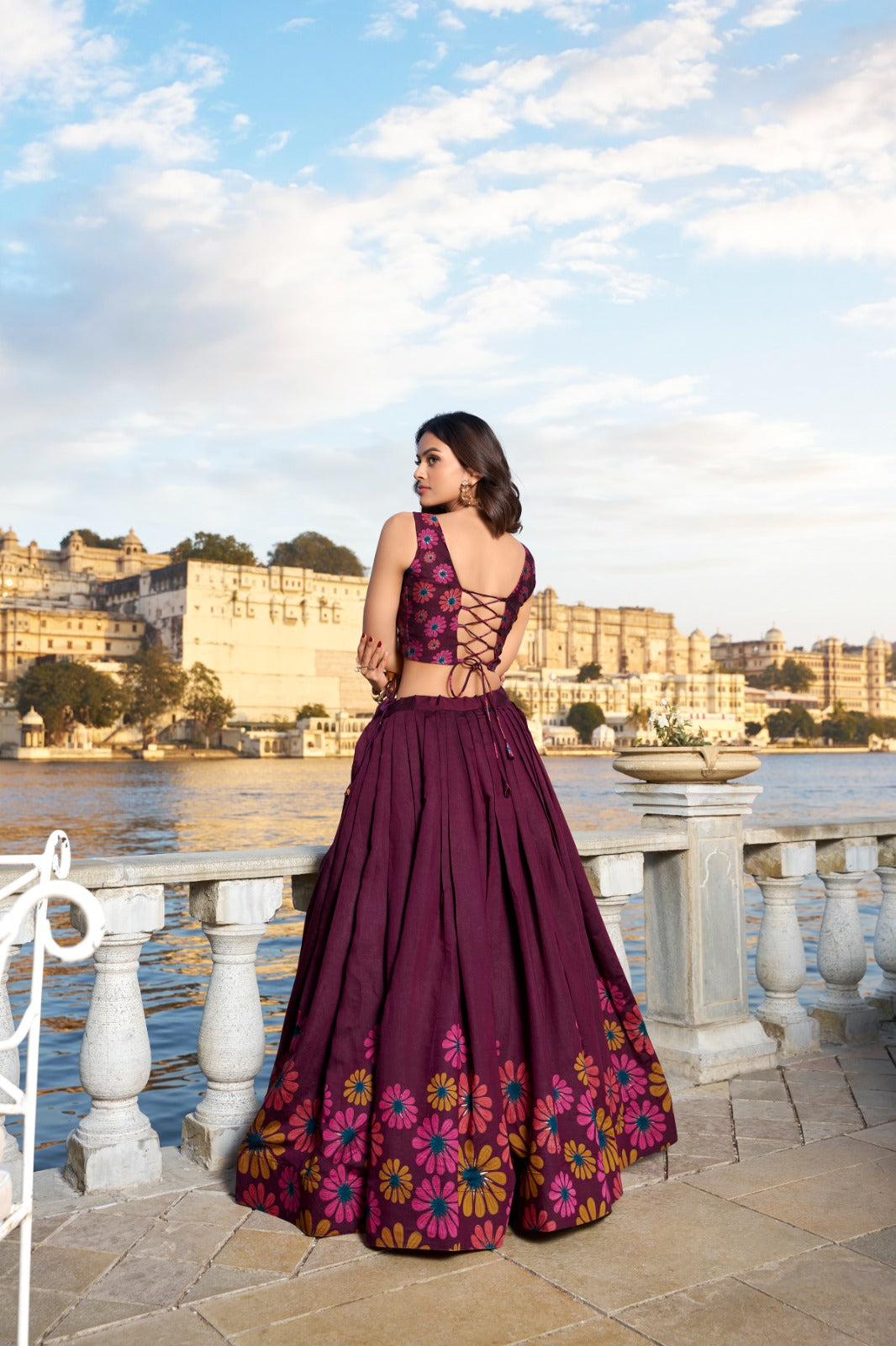 Product Image - Designer Floral Printed Lehenga Choli in Tussar Silk for Festive & Wedding Wear