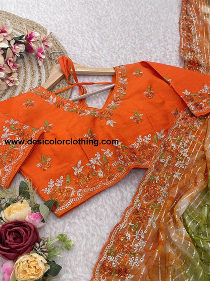 Pure Soft Georgette Sarees with Silver Weaving lining Nd Prisam Print With Heavy Embroidery Threads Sequence Ton to Ton work border aarco*