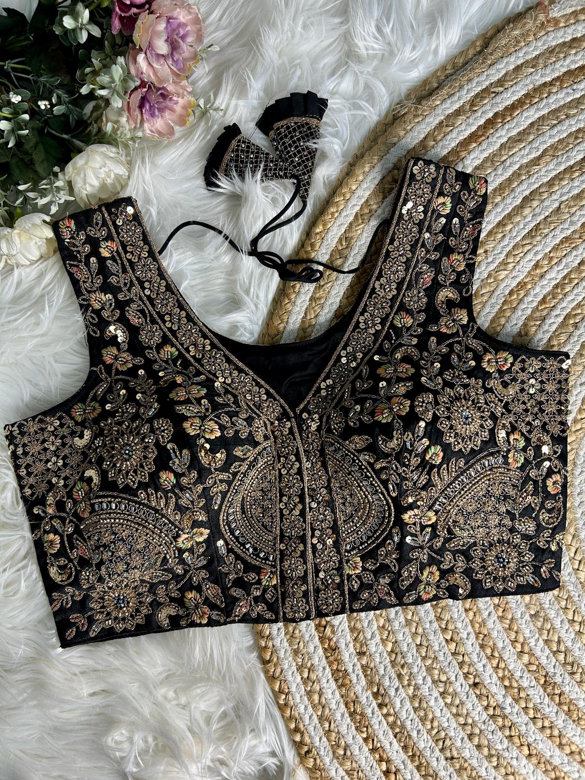 Product Image - Designer Bridal Blouse with Heavy Handwork